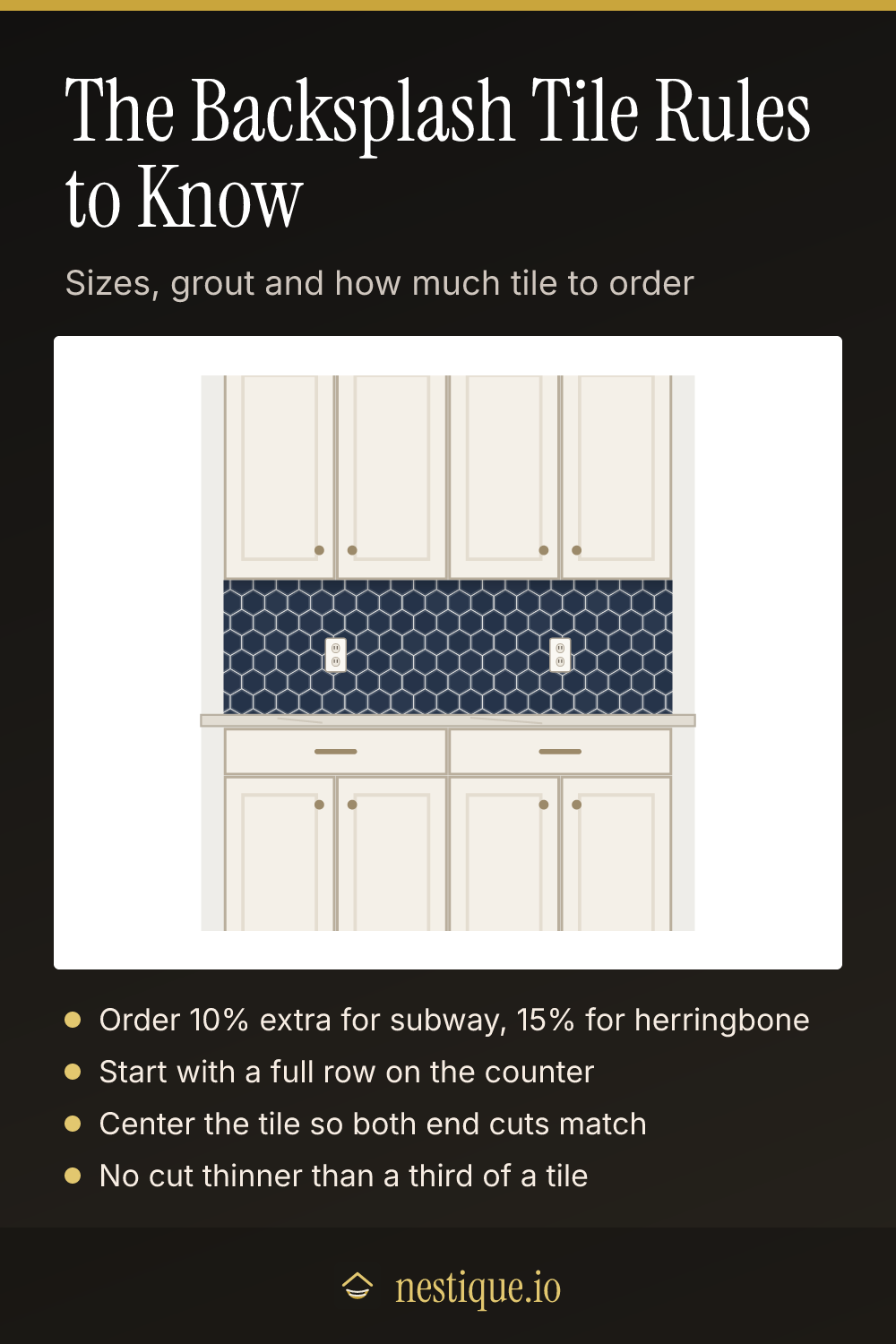 The Backsplash Tile Rules to Know: pinnable guide from Nestique
