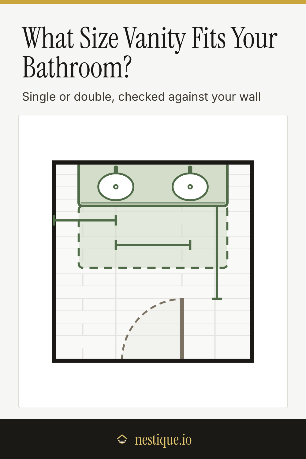 What Size Vanity Fits Your Bathroom?: pinnable guide from Nestique