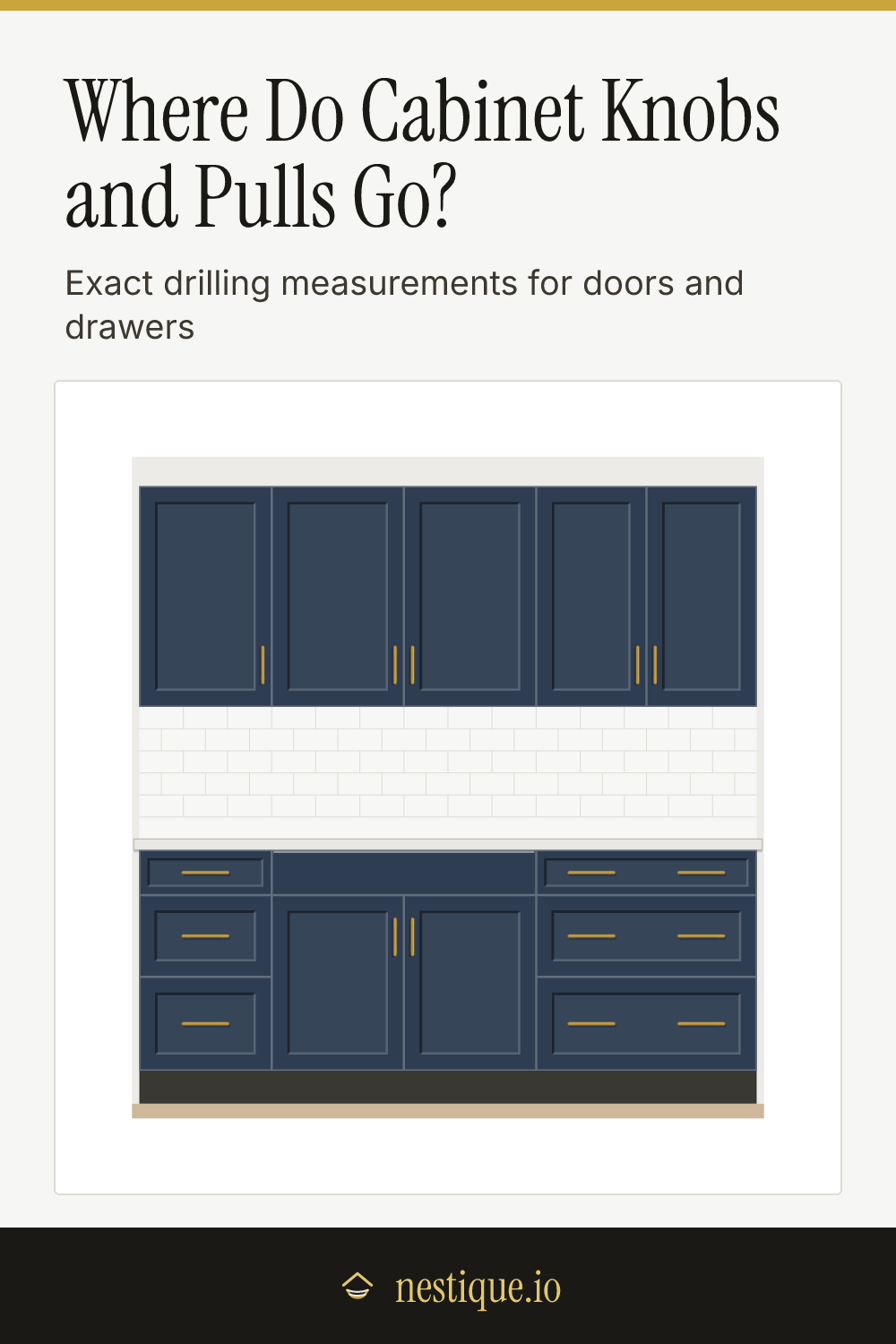 Where Do Cabinet Knobs and Pulls Go?: pinnable guide from Nestique