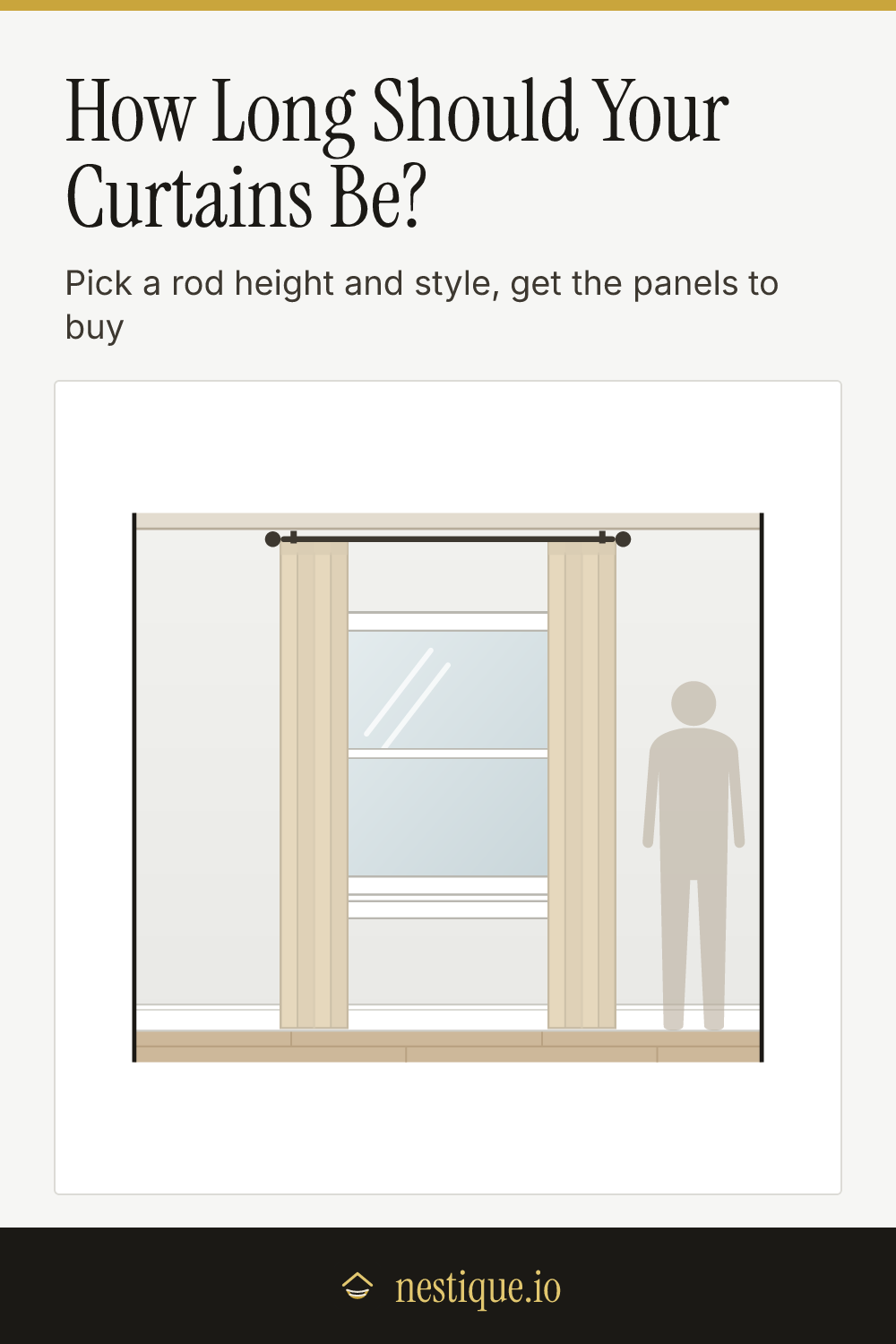 How Long Should Your Curtains Be?: pinnable guide from Nestique