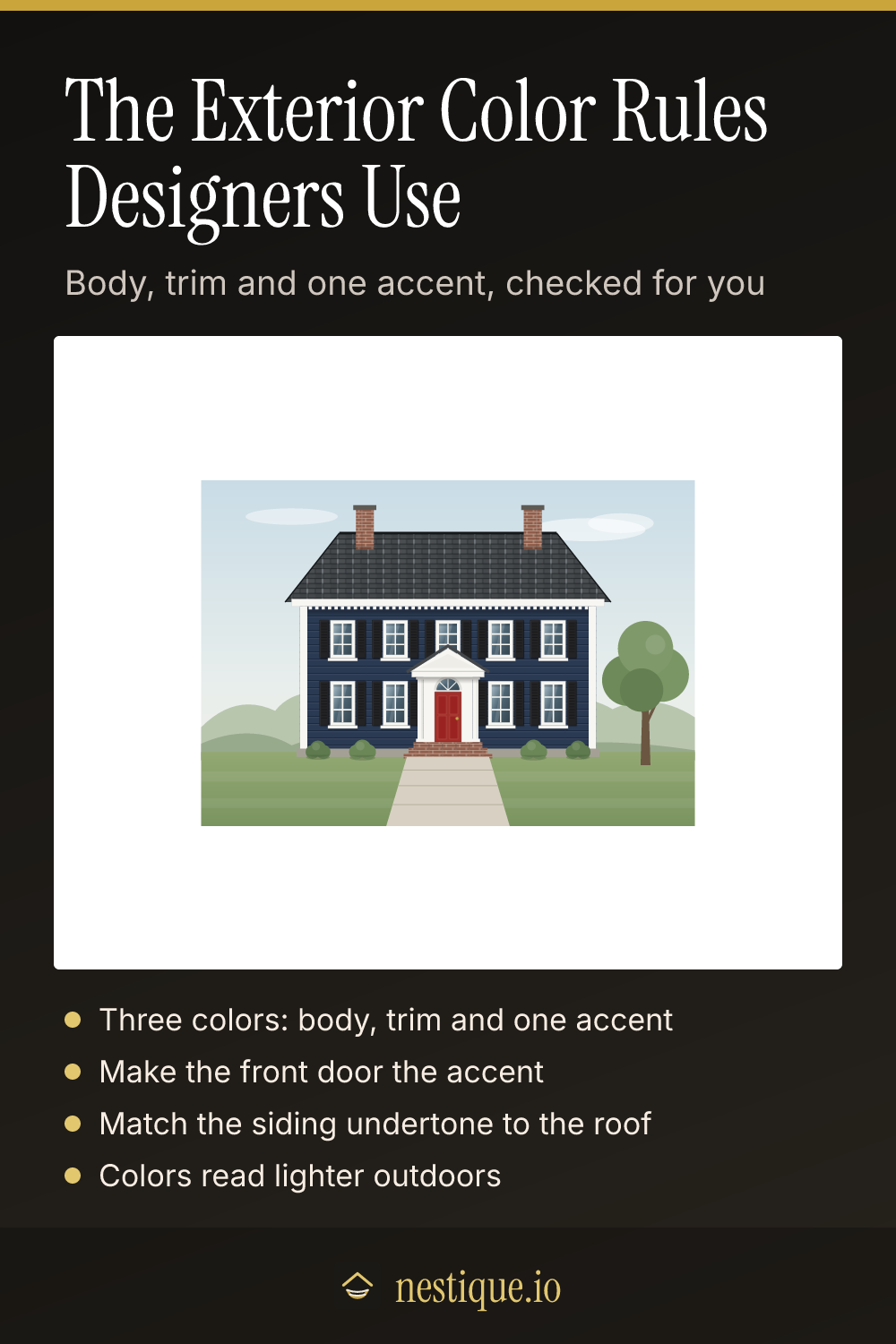 The Exterior Color Rules Designers Use: pinnable guide from Nestique