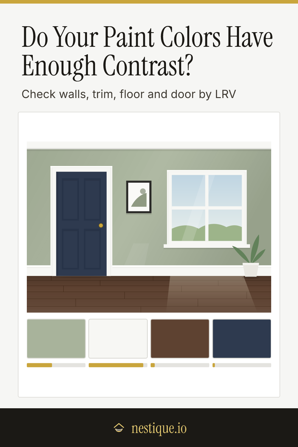 Do Your Paint Colors Have Enough Contrast?: pinnable guide from Nestique