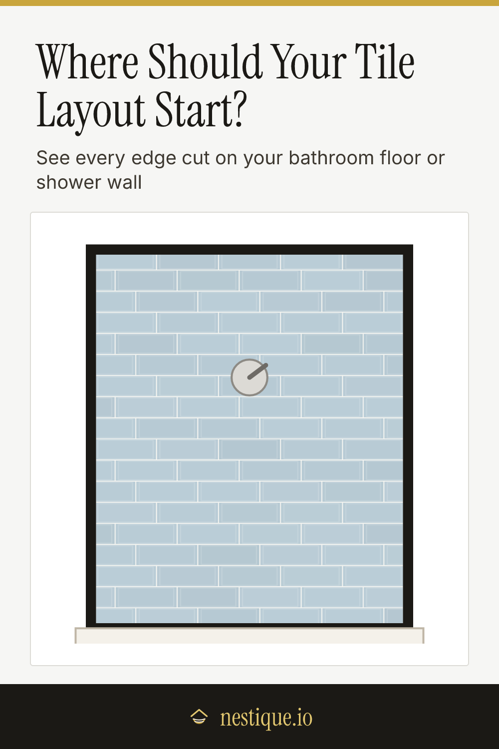 Where Should Your Tile Layout Start?: pinnable guide from Nestique