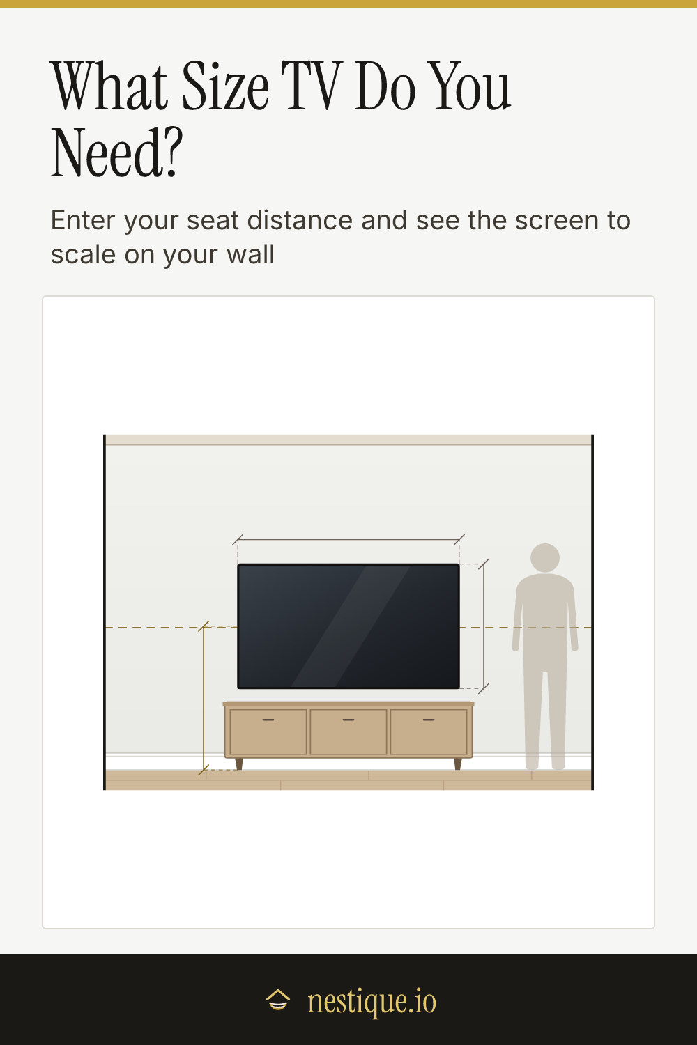 What Size TV Do You Need?: pinnable guide from Nestique