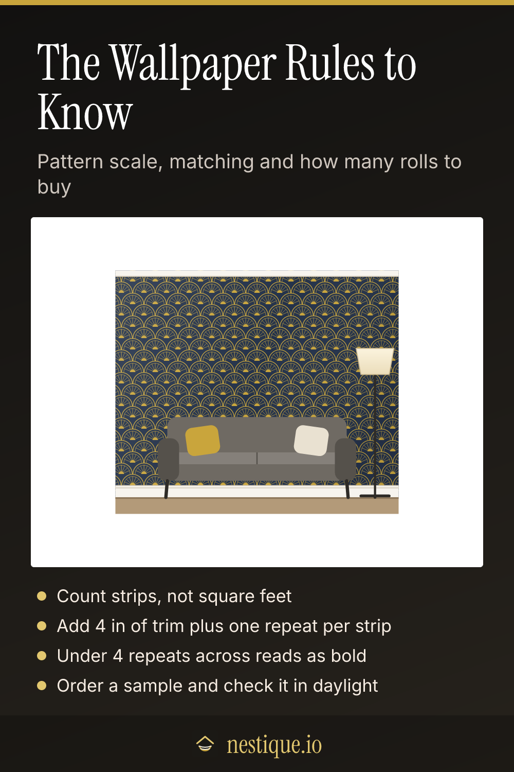 The Wallpaper Rules to Know: pinnable guide from Nestique